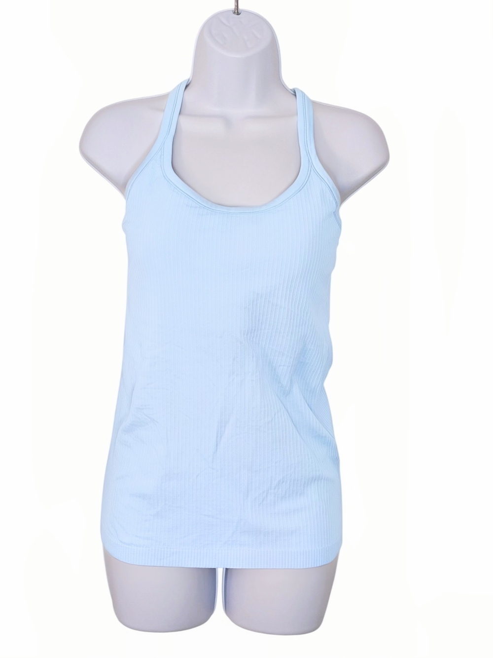 lululemon Ebb To Street Light Blue Ribbed Racerback Tank
